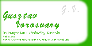 gusztav vorosvary business card