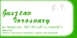 gusztav vorosvary business card